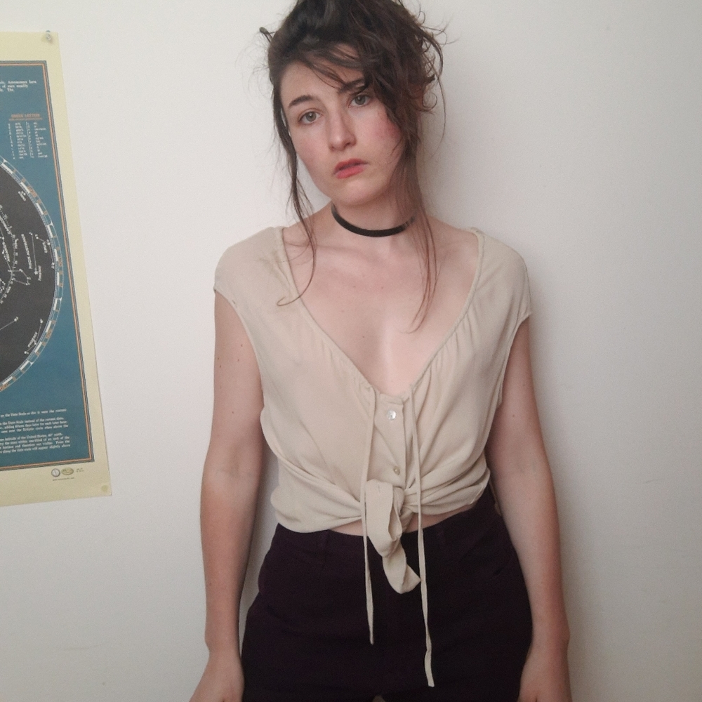 100% Silk Creme Top